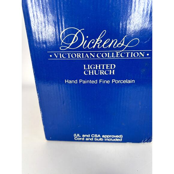 Vintage Dickens Victoria Collection Lighted Church with Original Box 1992 Works - Picture 14 of 15